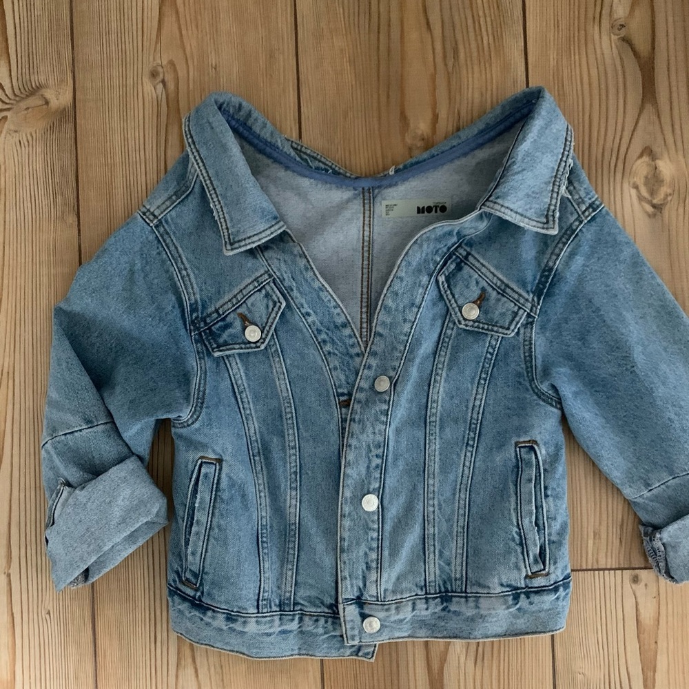 Off the shoulder denim jacket